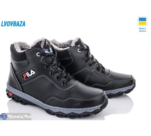 Черевики чоловічі на зиму (8 пар р.40-45) чорний  "LEOBAZA"