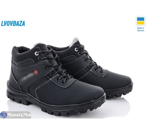 Черевики чоловічі на зиму (8 пар р.40-45) чорний  "LEOBAZA"