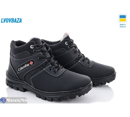 Черевики чоловічі на зиму (8 пар р.40-45) чорний  "LEOBAZA"