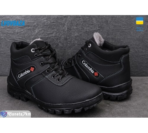 Черевики чоловічі на зиму (8 пар р.40-45) чорний  "LEOBAZA"