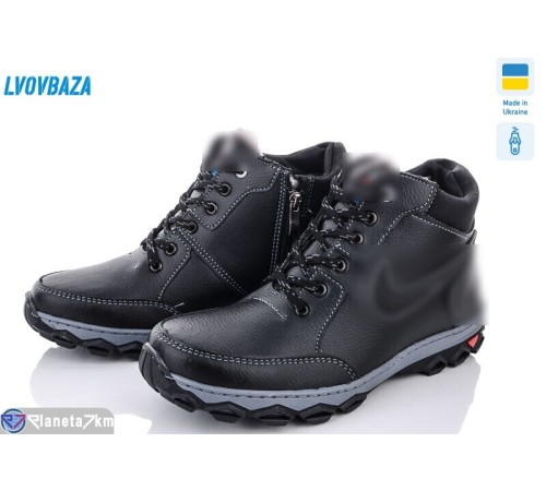 Черевики чоловічі на зиму (8 пар р.40-45) чорний  "LEOBAZA"