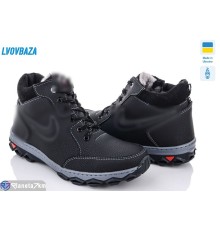 Черевики чоловічі на зиму (8 пар р.40-45) чорний  "LEOBAZA"