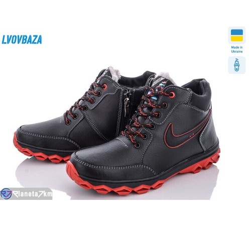 Черевики чоловічі на зиму (8 пар р.40-45) чорний  "LEOBAZA"