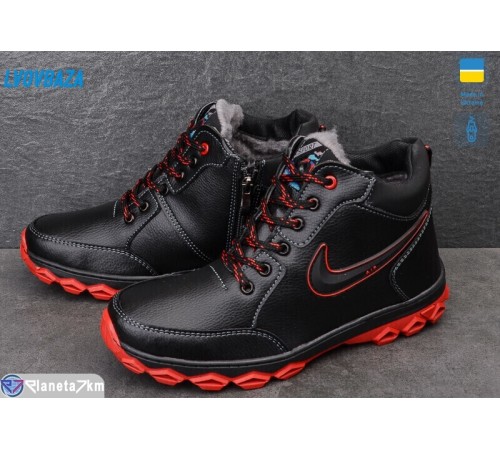 Черевики чоловічі на зиму (8 пар р.40-45) чорний  "LEOBAZA"
