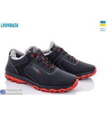 Кросівки чоловічі на зиму (8 пар р.40-45) чорний  "LEOBAZA"