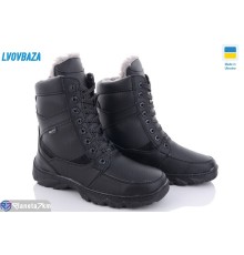 Черевики чоловічі на зиму (8 пар р.40-45) чорний  "LEOBAZA"