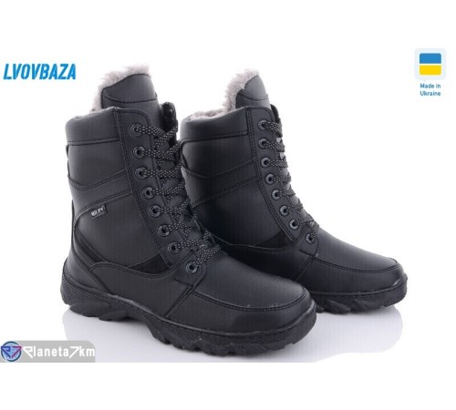 Черевики чоловічі на зиму (8 пар р.40-45) чорний  "LEOBAZA"