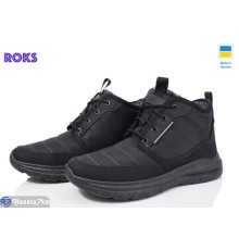 Черевики чоловічі на зиму (6 пар р.41-45) чорний  "Roks"