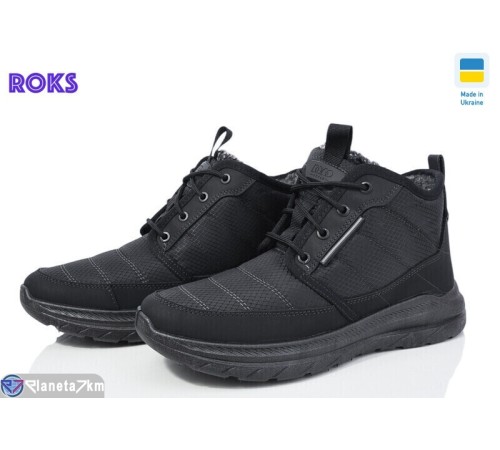 Черевики чоловічі на зиму (6 пар р.41-45) чорний  "Roks"