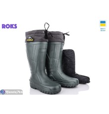 Чоловічі чоботи з піни на зиму (6 пар р.41-45) зелений  "Roks"