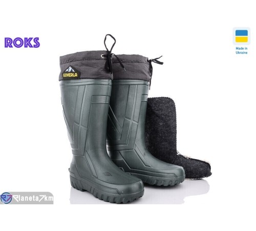 Чоловічі чоботи з піни на зиму (6 пар р.41-45) зелений  "Roks"