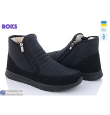 Черевики чоловічі на зиму (6 пар р.41-45) чорний  "Roks"