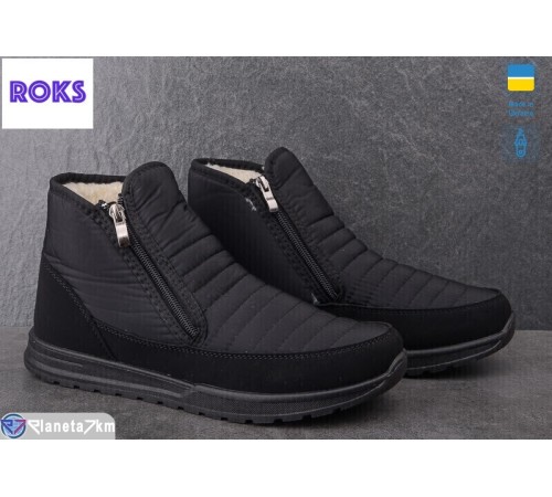 Черевики чоловічі на зиму (6 пар р.41-45) чорний  "Roks"