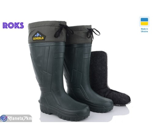 Чоловічі чоботи з піни на зиму (6 пар р.41-46) зелений  "Roks"