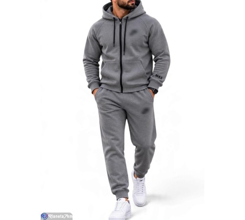 Спортивний костюм чоловічий на зиму (5 шт. р.сетка S-2XL) сірий  "Peton"
