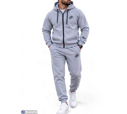 Спортивний костюм чоловічий на зиму (5 шт. р.сетка S-2XL) сірий  "Peton"