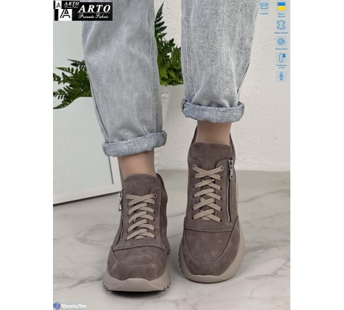 Кросівки жіночі на зиму (6 пар р.36-40) коричневий  "ARTO"