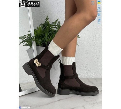 Черевики жіночі на зиму (8 пар р.36-41) коричневий  "ARTO"