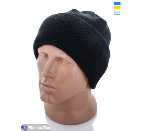 Шапка чоловіча на зиму (5 шт. р.сетка One size) чорний  "VIOLA"