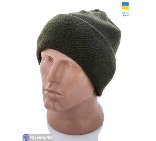 Шапка чоловіча на зиму (5 шт. р.сетка One size) хакі  "VIOLA"