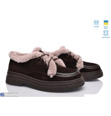 Туфлі жіночі на зиму (6 пар р.37-40) коричневий  "Linda"