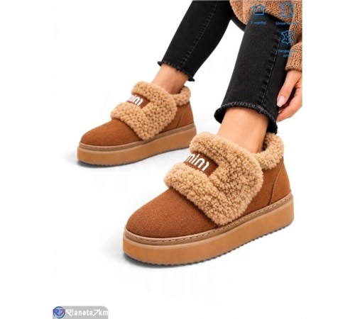 Туфлі жіночі на зиму (8 пар р.36-41) camel  "HoRIK"