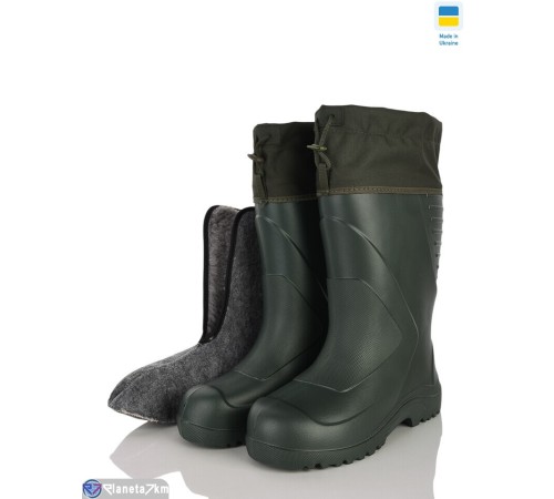Чоловічі чоботи з піни на зиму (6 пар р.41-46) зелений  "Ladmir"