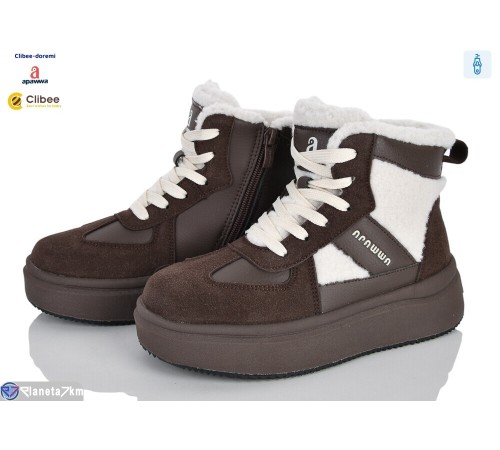 Черевики дитячі на зиму (8 пар р.33-38) коричневий  "BELIES-D"