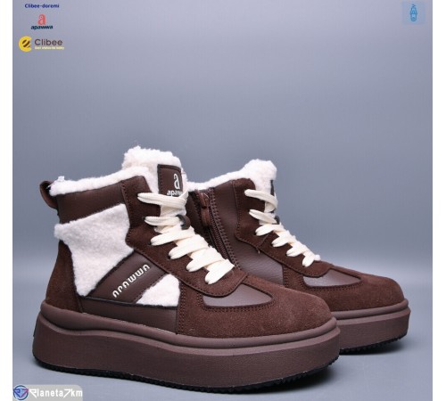 Черевики дитячі на зиму (8 пар р.33-38) коричневий  "BELIES-D"