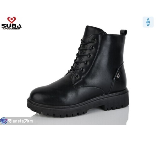 Черевики жіночі на зиму (8 пар р.37-41) чорний  "SUBA"