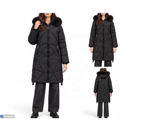 Куртка жіноча на зиму (5 шт. р.сетка M-3XL) чорний  "Masari"
