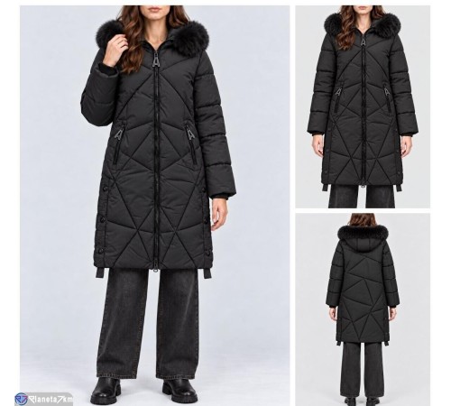 Куртка жіноча на зиму (5 шт. р.сетка M-3XL) чорний  "Masari"