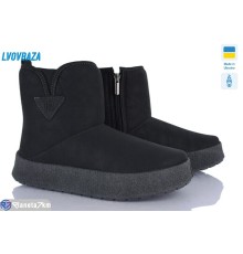 Черевики жіночі на зиму (8 пар р.37-42) чорний  "LEOBAZA"