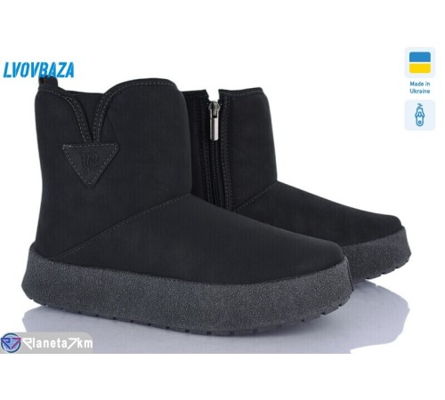Черевики жіночі на зиму (8 пар р.37-42) чорний  "LEOBAZA"