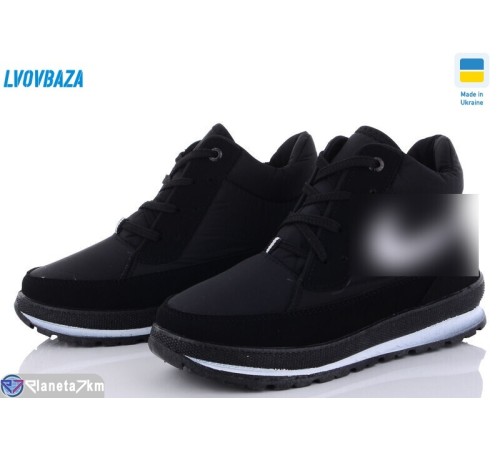 Черевики жіночі на зиму (8 пар р.36-41) чорний  "LEOBAZA"