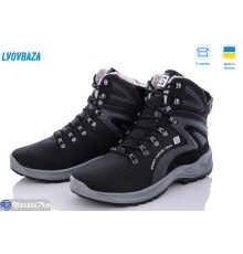 Черевики чоловічі на зиму (8 пар р.40-45) чорний  "LEOBAZA"