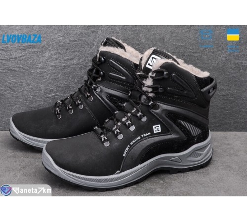 Черевики чоловічі на зиму (8 пар р.40-45) чорний  "LEOBAZA"