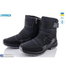 Черевики чоловічі на зиму (8 пар р.40-45) чорний  "LEOBAZA"
