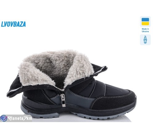 Черевики чоловічі на зиму (8 пар р.40-45) чорний  "LEOBAZA"