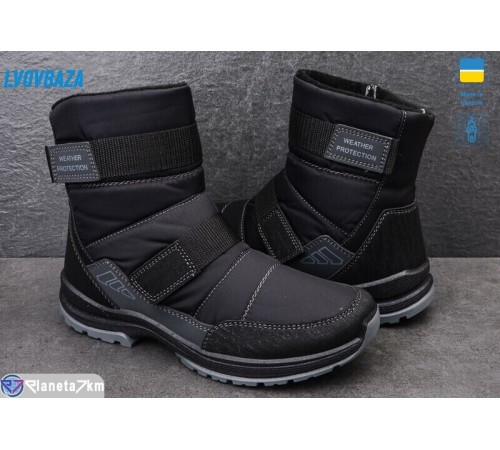 Черевики чоловічі на зиму (8 пар р.40-45) чорний  "LEOBAZA"