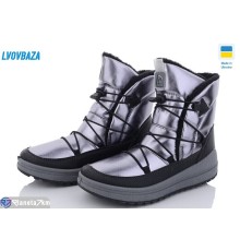 Чоботи жіночі на зиму (8 пар р.37-42) срібний  "LEOBAZA"