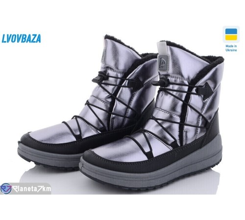 Чоботи жіночі на зиму (8 пар р.37-42) срібний  "LEOBAZA"