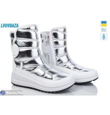 Дутики жіночі на зиму (8 пар р.37-42) срібний  "LEOBAZA"