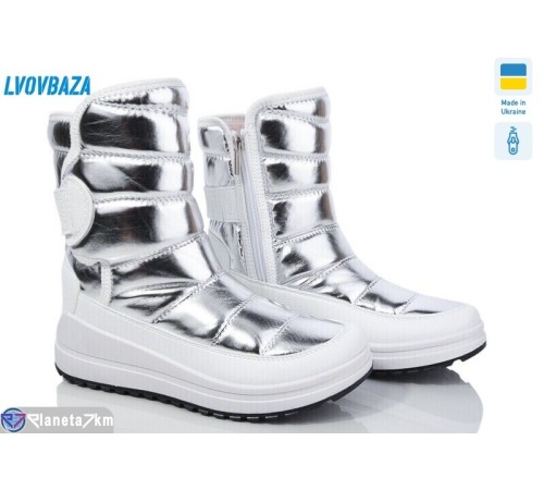 Дутики жіночі на зиму (8 пар р.37-42) срібний  "LEOBAZA"