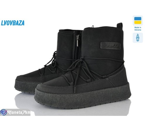 Черевики жіночі на зиму (8 пар р.37-42) чорний  "LEOBAZA"