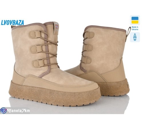 Черевики жіночі на зиму (8 пар р.37-42) бежевий  "LEOBAZA"