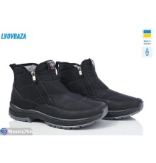 Черевики чоловічі на зиму (8 пар р.40-45) чорний  "LEOBAZA"