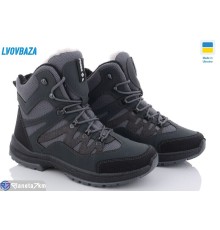 Черевики чоловічі на зиму (8 пар р.40-45) сірий  "LEOBAZA"