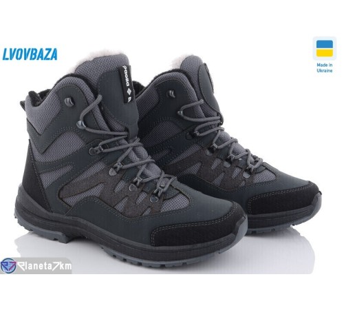Черевики чоловічі на зиму (8 пар р.40-45) сірий  "LEOBAZA"