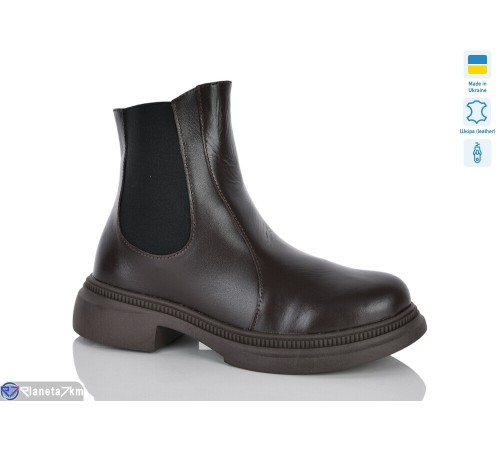 Черевики жіночі на зиму (6 пар р.37-41) коричневий  "LIKA"